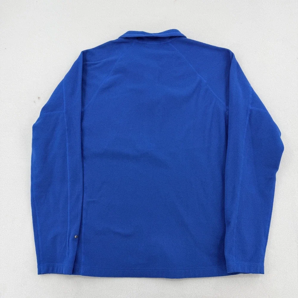 The North Face Mens FlashDry Quarter Zip Fleece Pullover Blue Grey Size Medium